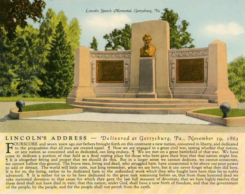 Lincoln's Address, Gettysburg, Pa., November 19, 1863