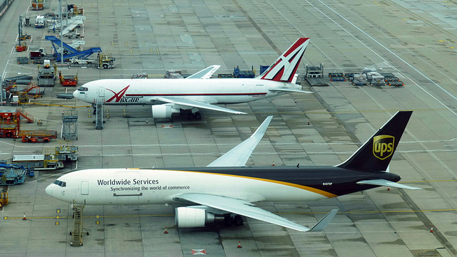 Cargo B767s at Stansted - 21 October 2013