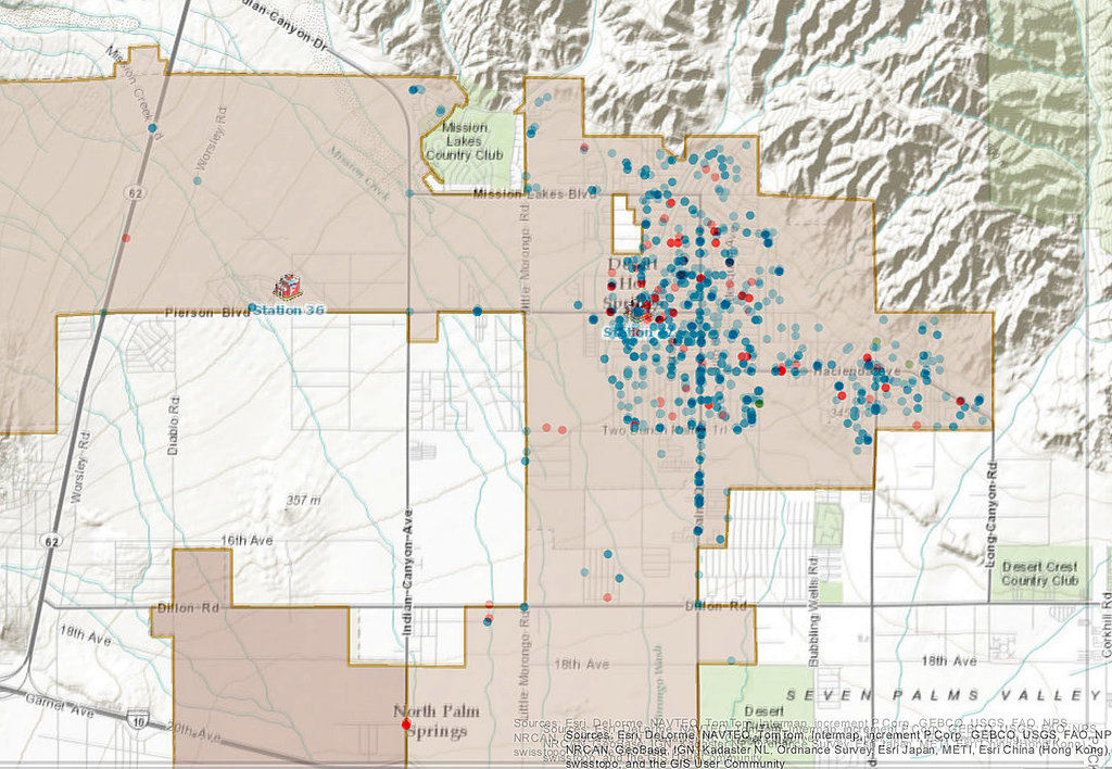 Fire Service Calls Map - July-Sept 2013