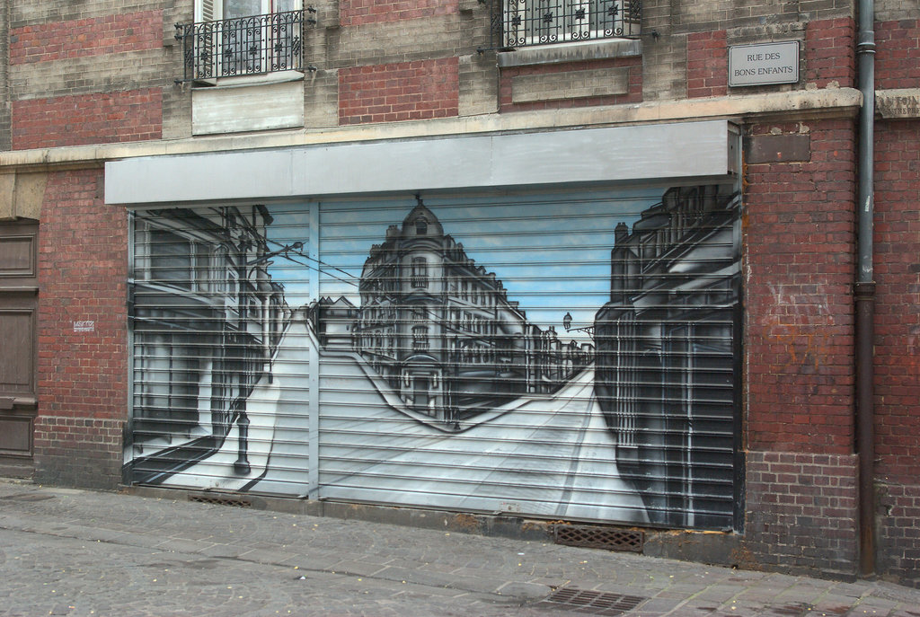 Artistic Graffito in Rouen, France - May 2011