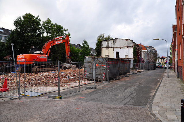 Demolition in the Ruychaverstraat in Haarlem