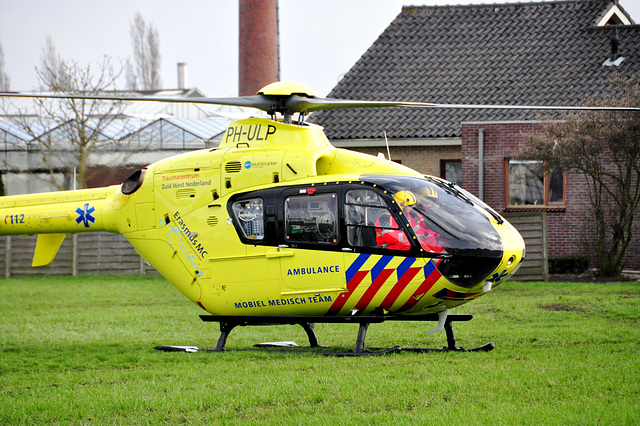 Medical helicopter after tending to an emergency