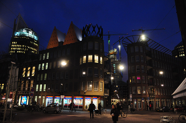 View of the skyline and Herengracht of The Hague