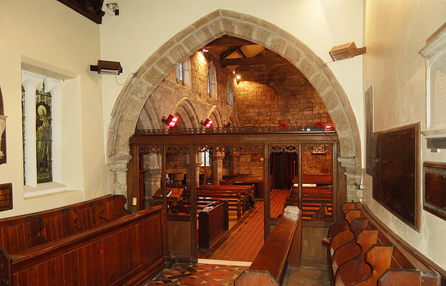 1920s screen, Dilhorne Church, Staffordshire