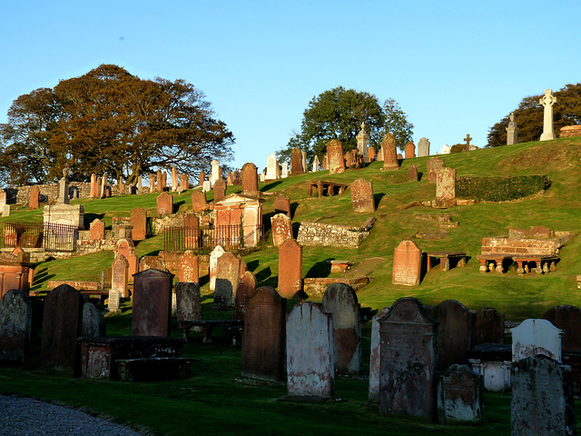 Kirkcudbright Cemetery by Evening Light