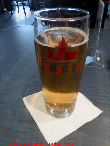 Molson Canadian Beer in Lester Pearson Airport, Toronto, Ontario, Canada, 2012