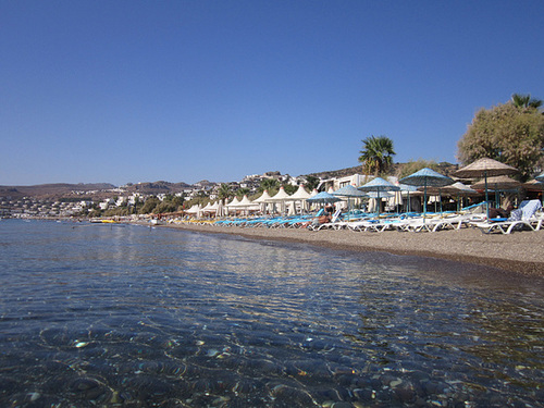 View from the water of our beach