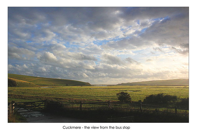 Cuckmere - the view from the bus stop - 30.10.2013