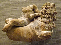Nude Male Reclining on a Lion in the Princeton University Art Museum, September 2012