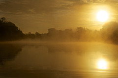 Misty morning at Southwick Lake