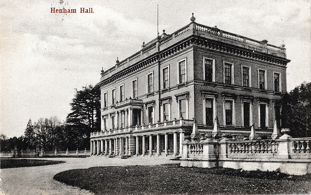 Henham Hall, Suffolk (Demolished c1953)