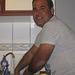 Dogan doing the washing up - a new man