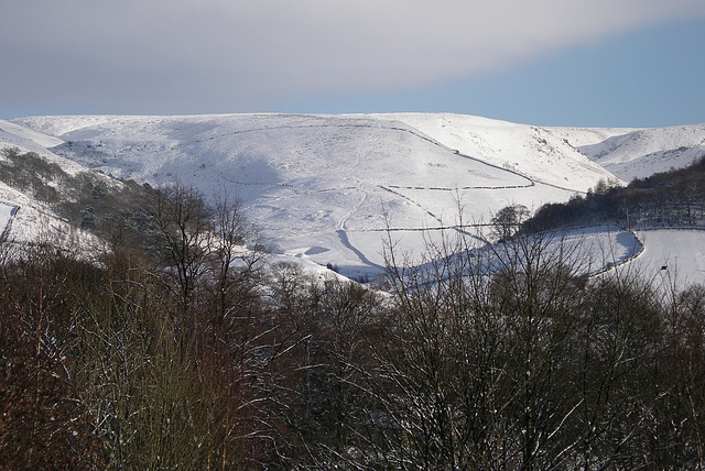 Toward Bleaklow from Glossop SNOW