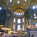 Interior of the Hagia Sophia Museum with Christian and Muslim Icons, representative of it's history as a church and a mosque.