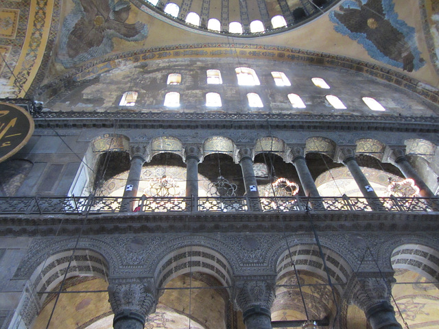 Upper level of the Hagia Sophia Museum, where the women were allowed to worship when this was a mosque.