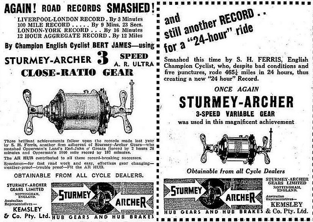 Australian Sturmey Archer adverts