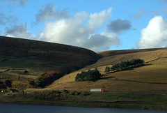 A628 across Woodhead reservoir