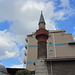 Old and new.  Many modern mosques are being built without minarets in Turkey because of the high risk of earthquakes.