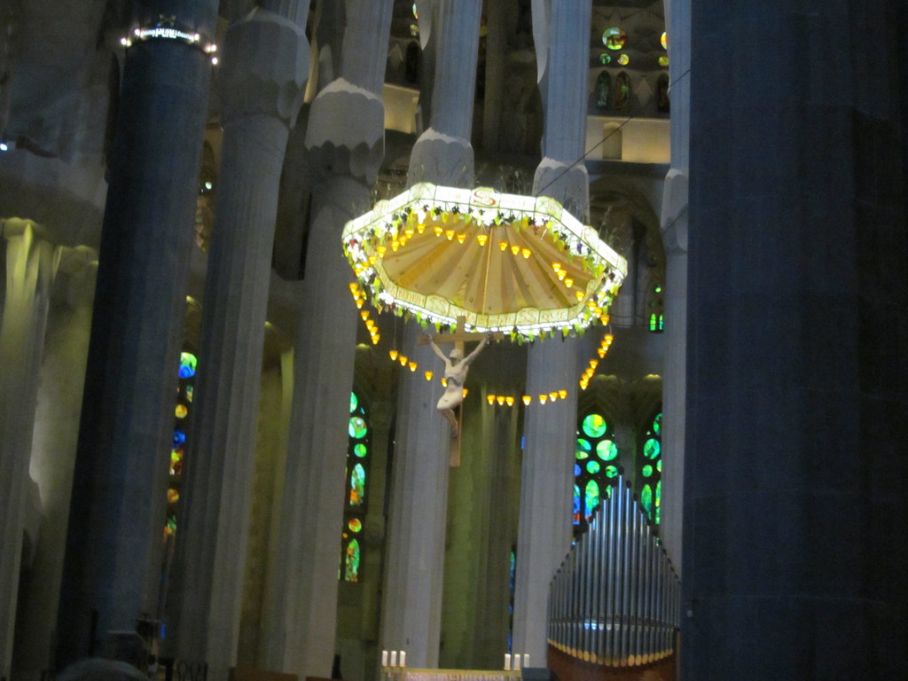 Interior of the Basilica of the Sagrada Familia, Barcelona