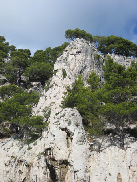 Tour by boat of the calanques near Cassis.  Calanques are small inlets with steeps sides cut into the limestone that dominates this part of France.