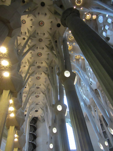 Interior of the Basilica of the Sagrada Familia, Barcelona