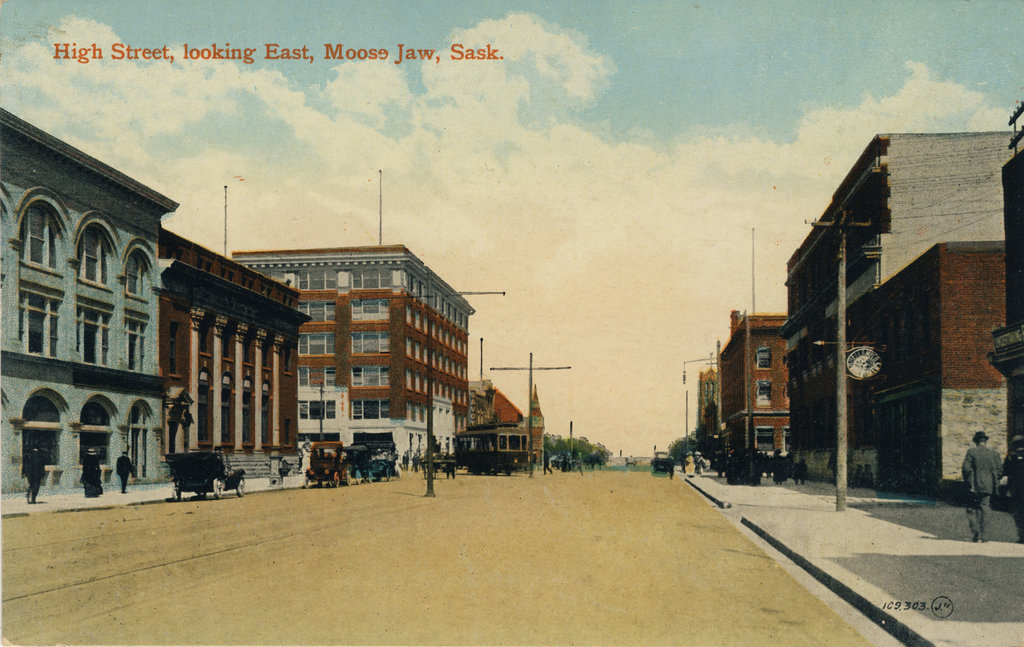 High Street, looking East, Moose Jaw, Sask.