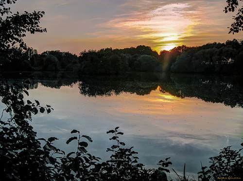 Sonnenuntergang am Raffteich
