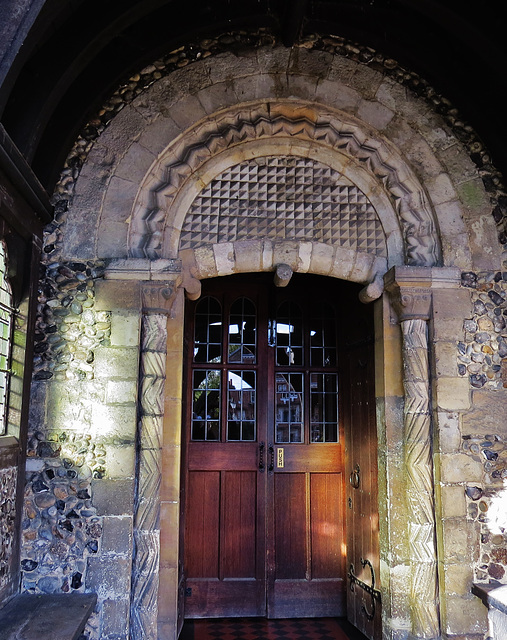south weald church, essex, c12 doorway