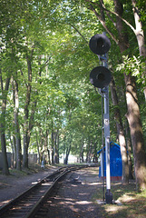 Lichtsignal vor Sonjatschna Bahnhof