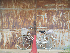 Bicycle at a warehouse