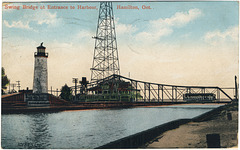 Swing Bridge at Entrance to Harbour, Hamilton, Ont.