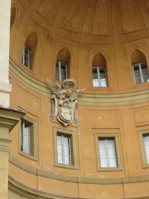 The Vatican.  The keys in this coat of arms are representative of the keys of St. Peter to the kingdom of heaven, reputed in the gospels to have been given him by Christ.