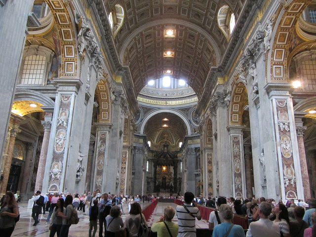 St. Peter's Basilica.  The size and scope of this place was difficult to grasp.