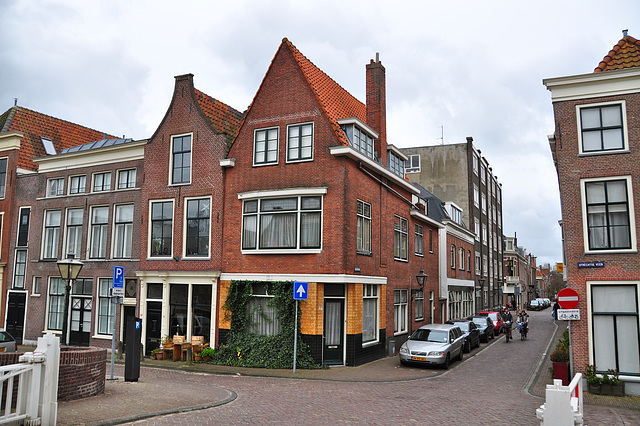 Houses on the Utrechtse Veer in Leiden