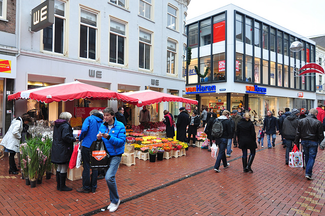 Flower stall on the Haarlemmerstraat