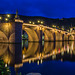 Heidelberg, Alte Brücke zur Blauen Stunde (165°)