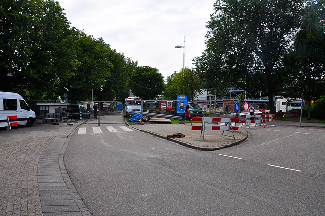 Building work on the new parking