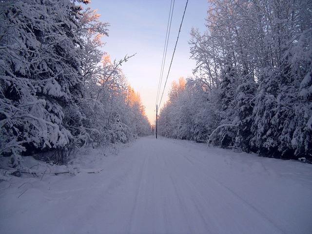 Sunday noon along the pole line