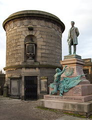 David Hume Monument and Scottish American Soldiers Memorial, Old Cemetery, Waterloo Place, Edinburgh