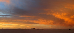 Sunset on Salar de Uyuni