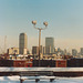 Boston skyline, winter, early 1980's
