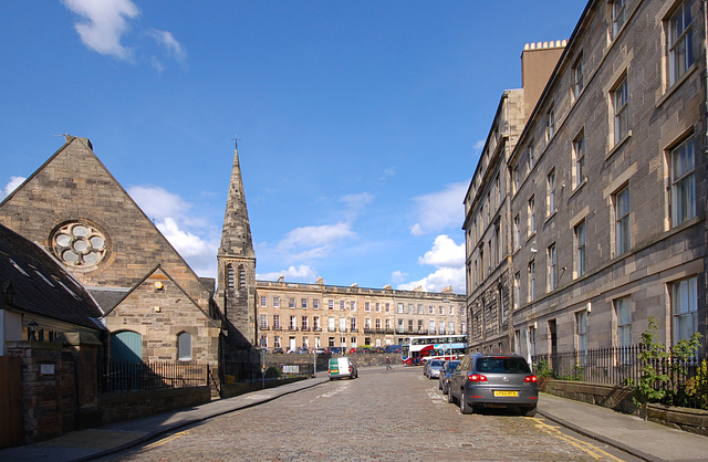 Bellevue Chapel and Cornwallis Place looking towards Bellevue Terrace, Edinburgh