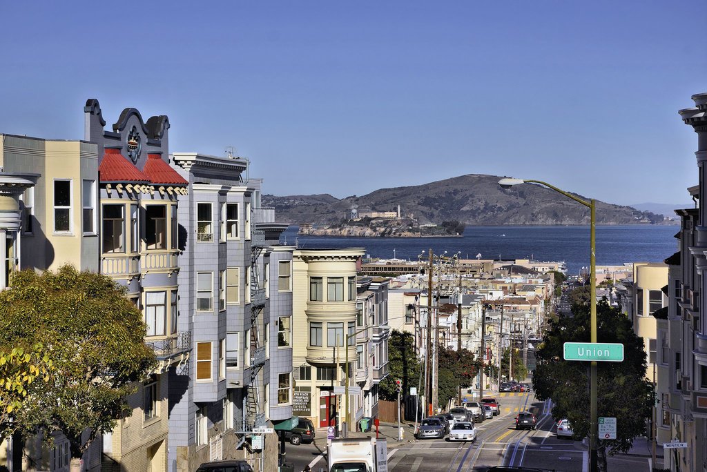 Alcatraz Island – Viewed from Mason and Union Streets, San Francisco, California