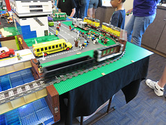 Lego train exhibit