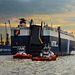 Vehicle Carrier "Guardian Leader" leaving the Port of Hamburg