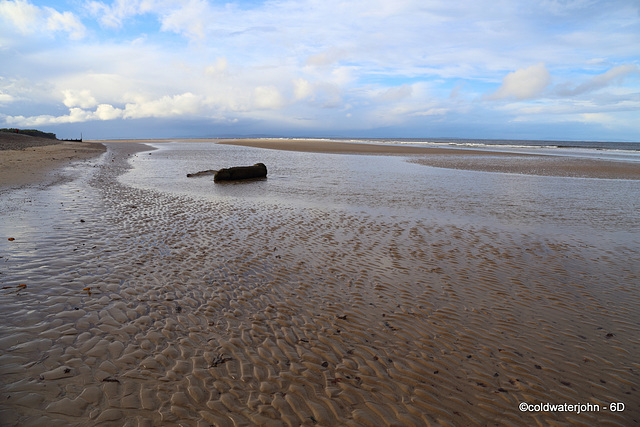 Findhorn Beach Low tide on an autumn afternoon