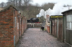 Steam at the end of the ginnel