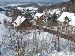 Waltersdorf - die Skipiste ist gleich linker Hand...