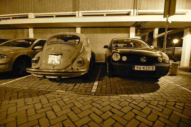 Old and new Volkswagen