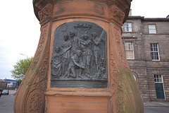 Detail of Burns Statue, Bernard Street, Leith, Edinburgh